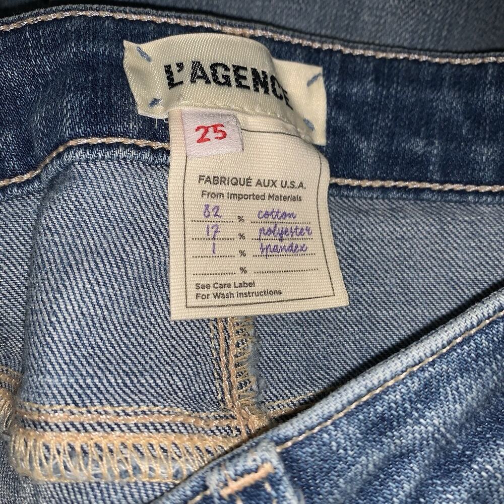 L'agence High Line High Rise Skinny Jeans in Catalina Destruct size 25 - Picture 6 of 10